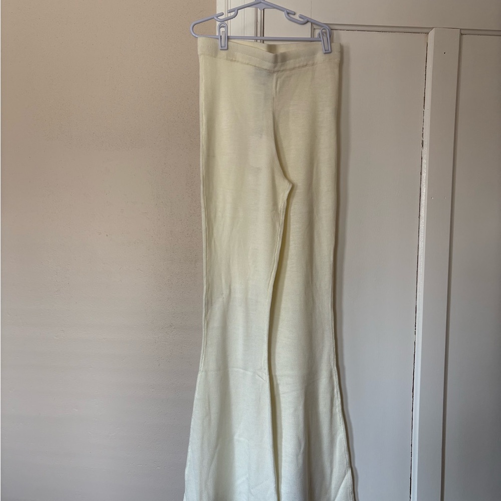 Hayden Cream Knit Pants, S, NWT